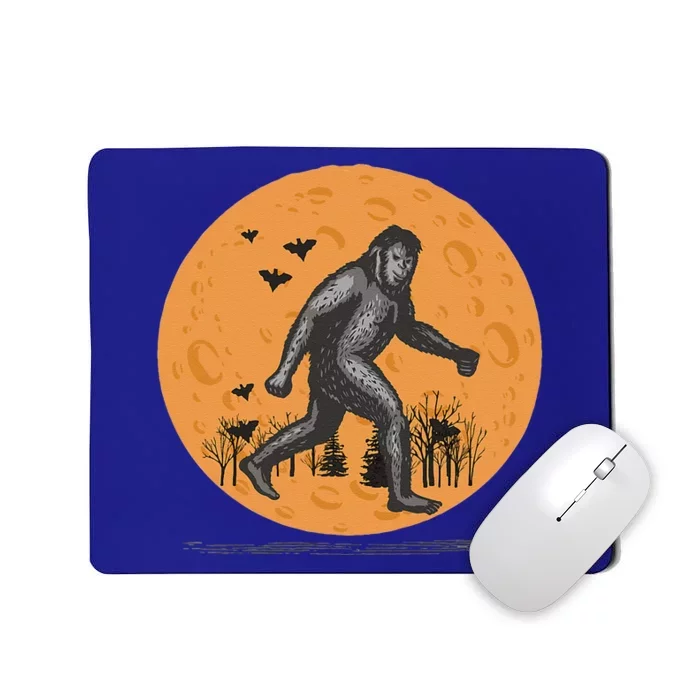 Bigfoot Halloween With Moon Mousepad