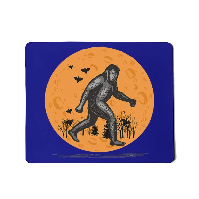 Bigfoot Halloween With Moon Mousepad