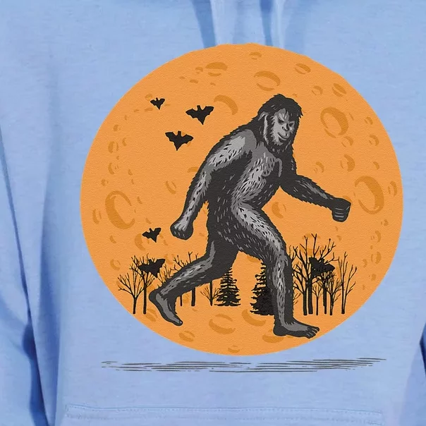 Bigfoot Halloween With Moon Unisex Surf Hoodie