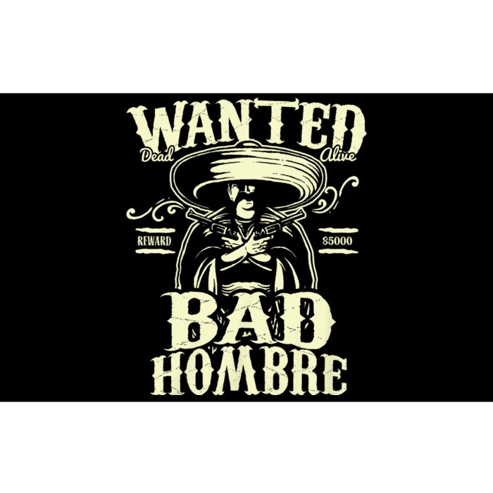 Bad Hombre Wanted Funny Cinco De Mayo Bumper Sticker