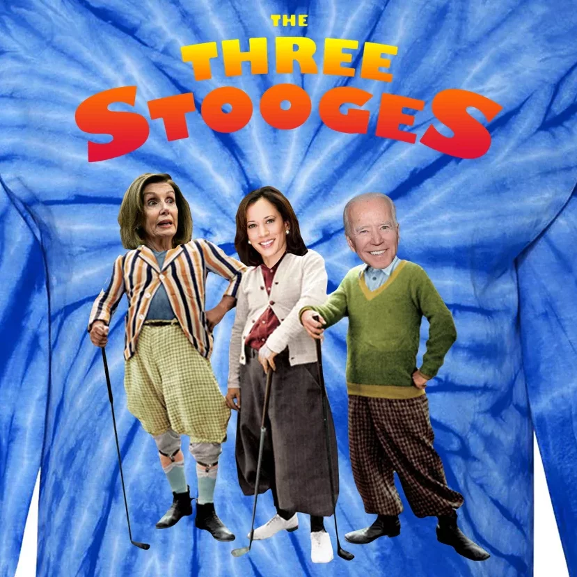 Biden Harris Warren The 3 Stooges Tie-Dye Long Sleeve Shirt