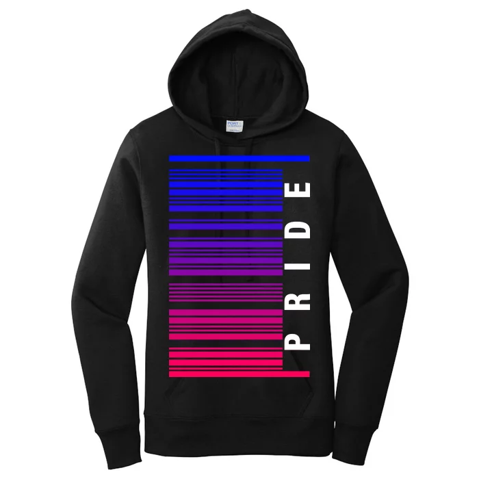 Bi Pride Barcode Bisexual Women's Pullover Hoodie