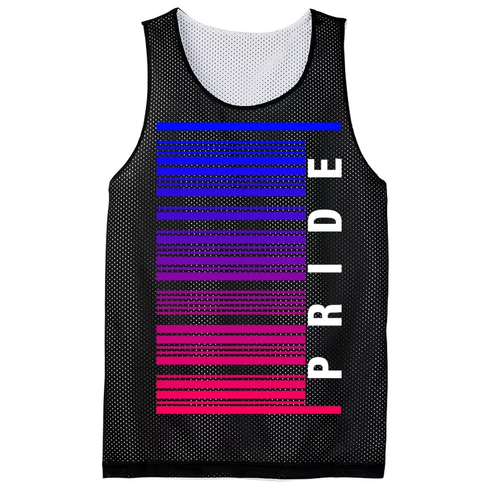 Bi Pride Barcode Bisexual Mesh Reversible Basketball Jersey Tank