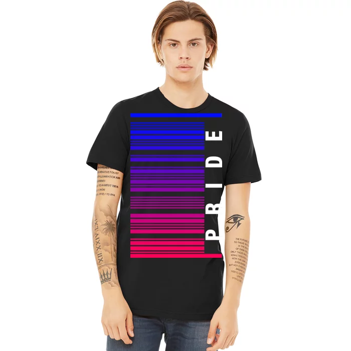 Bi Pride Barcode Bisexual Premium T-Shirt