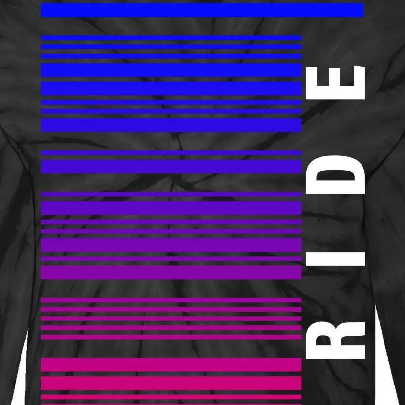 Bi Pride Barcode Bisexual Tie-Dye Long Sleeve Shirt