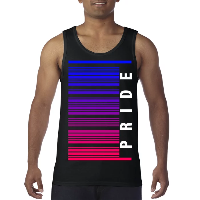 Bi Pride Barcode Bisexual Tank Top