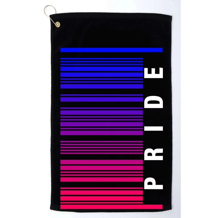 Bi Pride Barcode Bisexual Platinum Collection Golf Towel