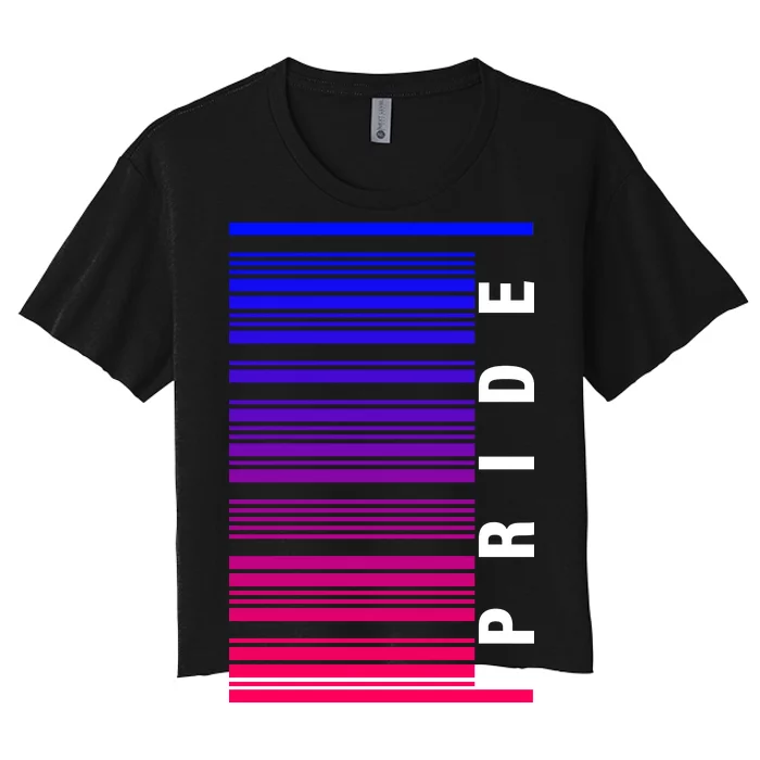 Bi Pride Barcode Bisexual Women's Crop Top Tee