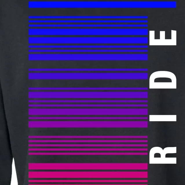 Bi Pride Barcode Bisexual Cropped Pullover Crew