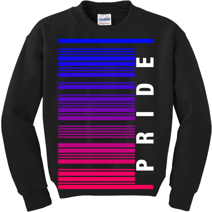 Bi Pride Barcode Bisexual Kids Sweatshirt