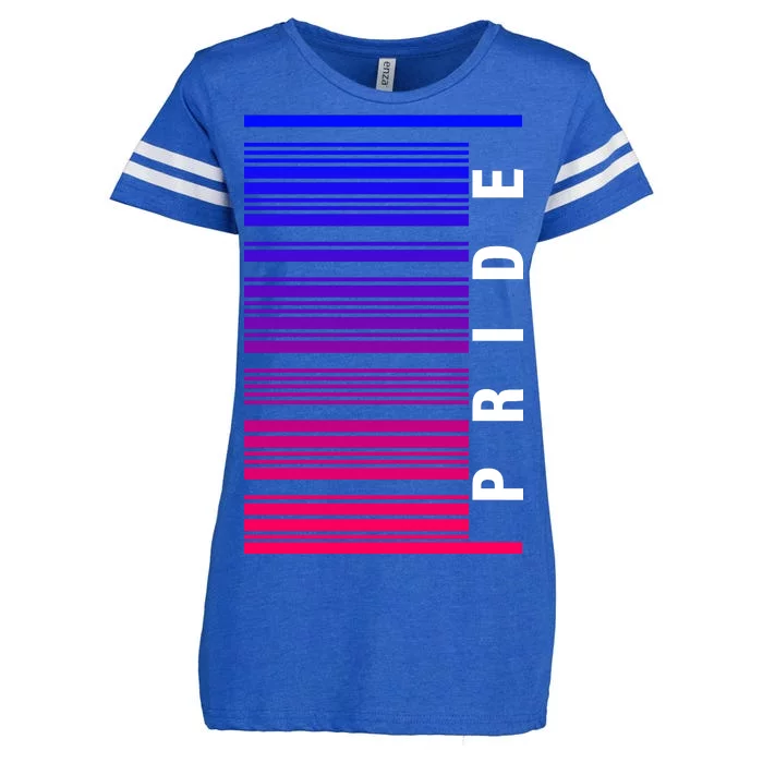 Bi Pride Barcode Bisexual Enza Ladies Jersey Football T-Shirt