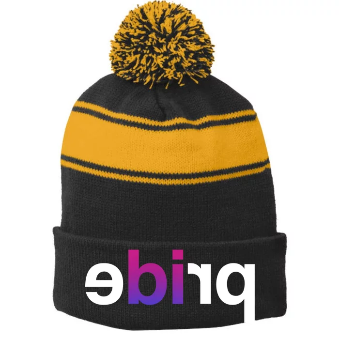 Bi Pride Parade BiSexual Stripe Pom Pom Beanie