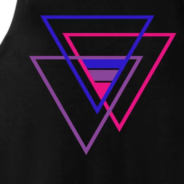 Bi Pride Triangle Ladies Tri-Blend Wicking Tank