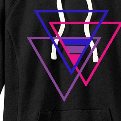 Bi Pride Triangle Women's Fleece Hoodie