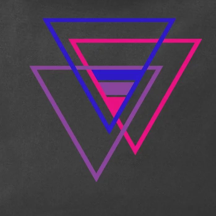 Bi Pride Triangle Zip Tote Bag