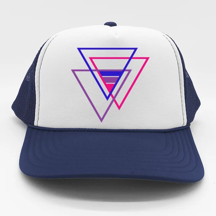 Bi Pride Triangle Trucker Hat