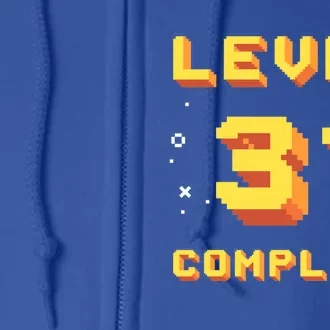 Born In 1990 Level 31 Complete 31th Birthday Retro Gaming Gift Full Zip Hoodie