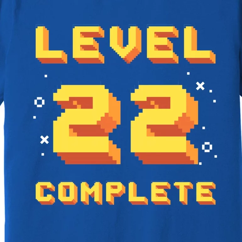 Born In 1999 Level 22 Complete 22th Birthday Retro Gaming Gift Premium T-Shirt