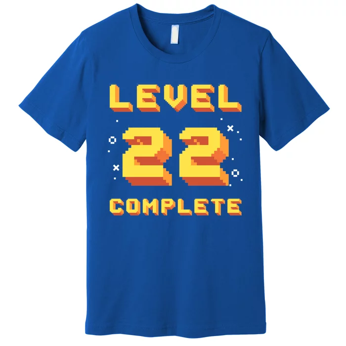 Born In 1999 Level 22 Complete 22th Birthday Retro Gaming Gift Premium T-Shirt