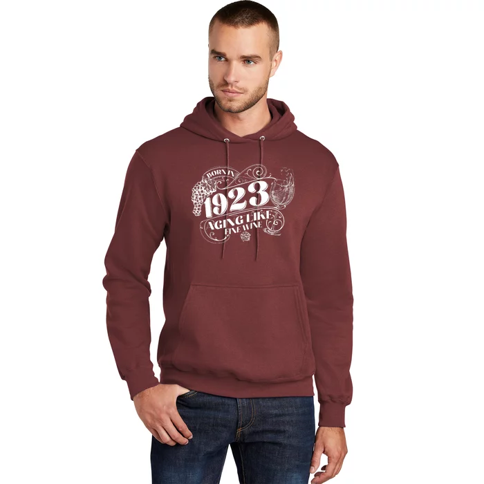 Born In 1923 100th Birthday Aging Like Fine Wine Hoodie