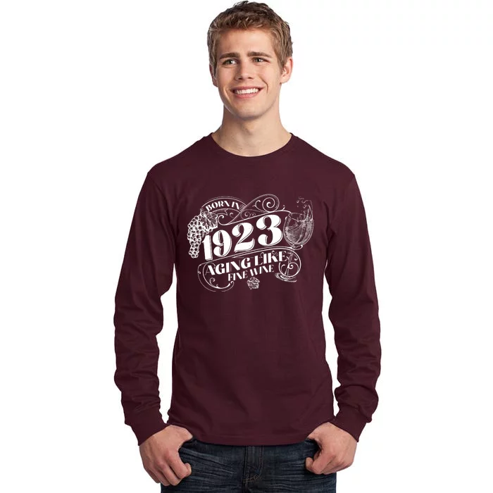 Born In 1923 100th Birthday Aging Like Fine Wine Tall Long Sleeve T-Shirt