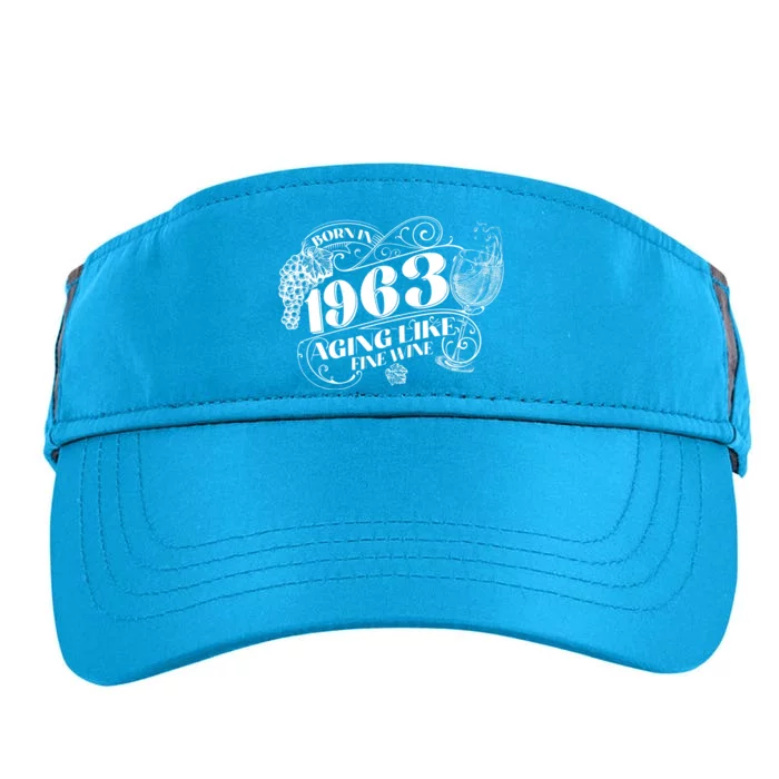 Born In 1963 60th Birthday Aging Like Fine Wine Adult Drive Performance Visor