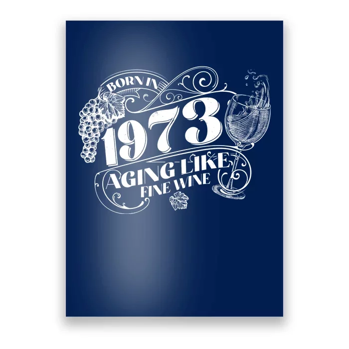 Born In 1973 50th Birthday Aging Like Fine Wine Poster