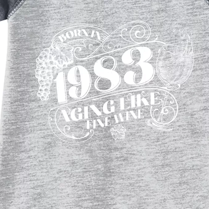 Born In 1983 40th Birthday Aging Like Fine Wine Infant Baby Jersey Bodysuit