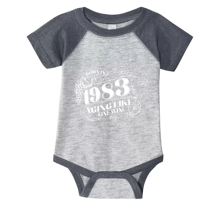 Born In 1983 40th Birthday Aging Like Fine Wine Infant Baby Jersey Bodysuit