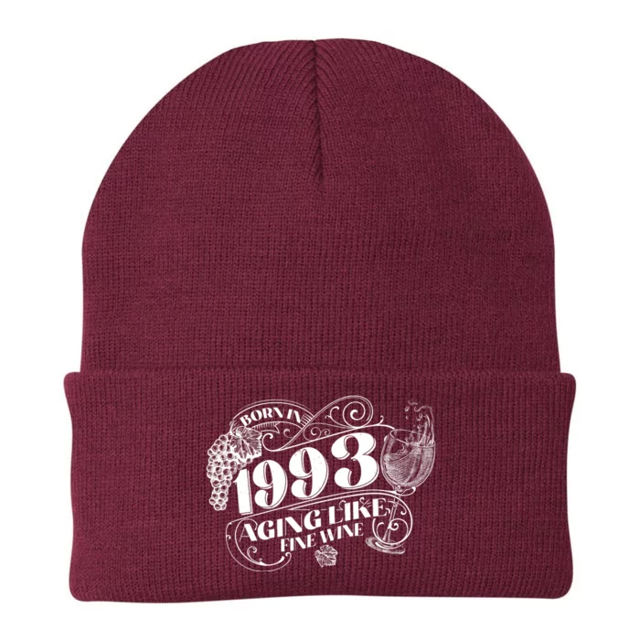 Born In 1993 30th Birthday Aging Like Fine Wine Knit Cap Winter Beanie