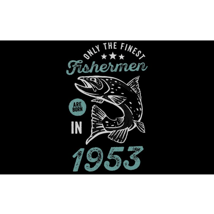 Born In 1953 68 Years Old Vintage 68th Birthday Fisherman Bumper Sticker