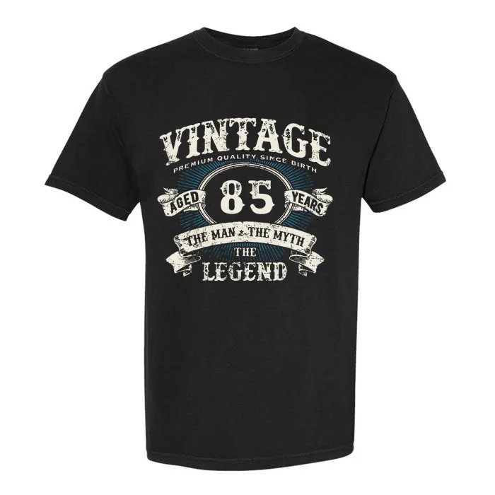 Born In 1937 Vintage Classic Dude 85th Years Old Birthday Garment-Dyed Heavyweight T-Shirt