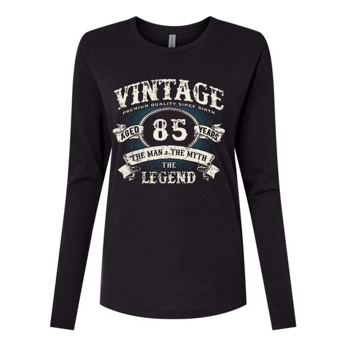 Born In 1937 Vintage Classic Dude 85th Years Old Birthday Womens Cotton Relaxed Long Sleeve T-Shirt