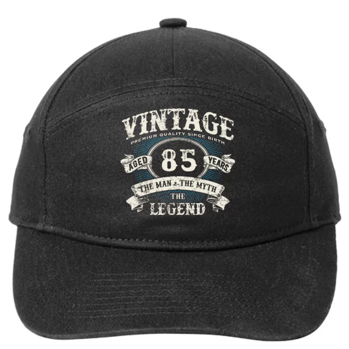 Born In 1937 Vintage Classic Dude 85th Years Old Birthday 7-Panel Snapback Hat