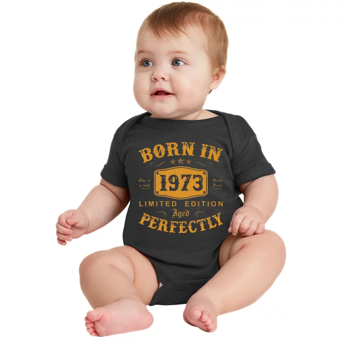 Born In 1973 50 Years Old 50th Birthday Gifts For Baby Bodysuit