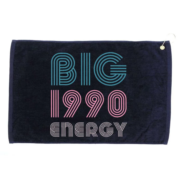 Born In 1990 33 Years Old Birthday Big 1990 Energy 90s Grommeted Golf Towel