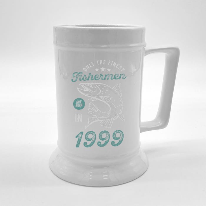 Born In 1999 22 Years Old Vintage 22nd Birthday Fisherman Front & Back Beer Stein