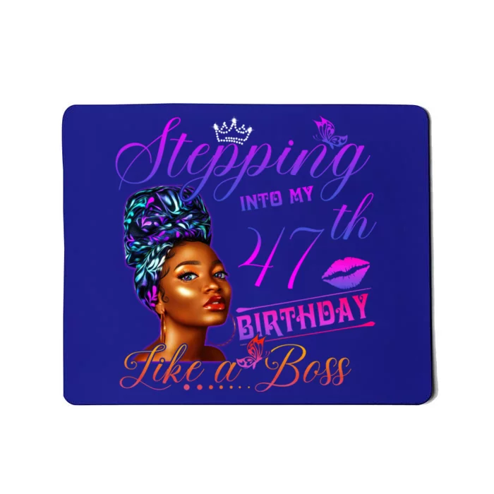 Born In 1974 Stepping Into My 47th Birthday Black Gift Mousepad