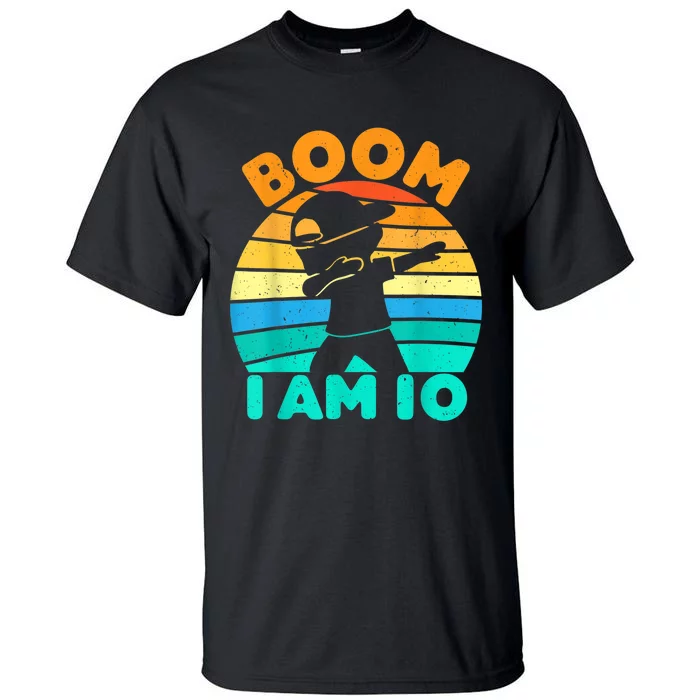 Boom I'm 10 Years Old 10th Birthday Party Dabbing K.i.d.s Boys Tall T-Shirt