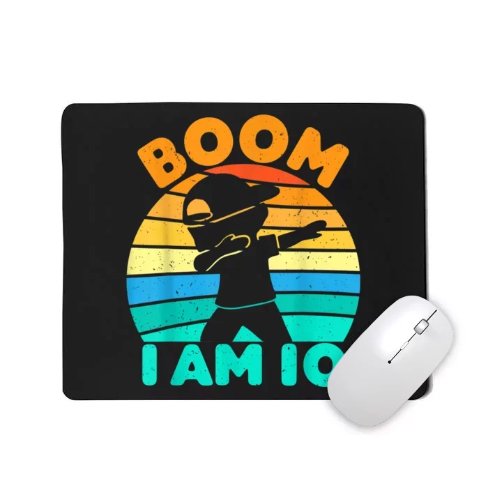 Boom I'm 10 Years Old 10th Birthday Party Dabbing K.i.d.s Boys Mousepad