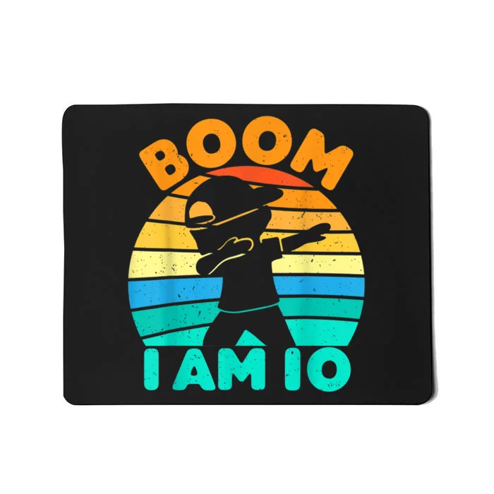 Boom I'm 10 Years Old 10th Birthday Party Dabbing K.i.d.s Boys Mousepad