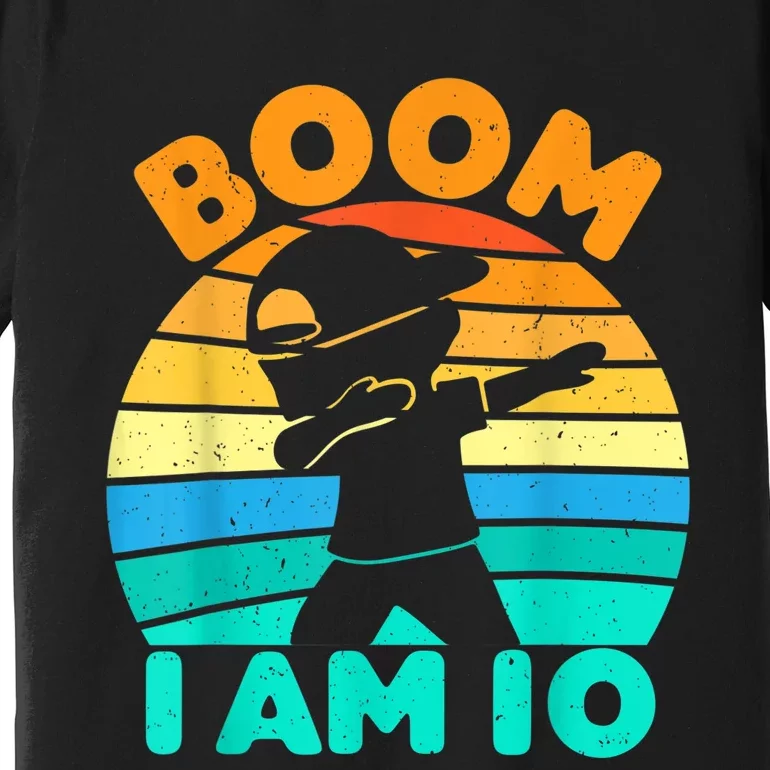 Boom I'm 10 Years Old 10th Birthday Party Dabbing K.i.d.s Boys Premium T-Shirt