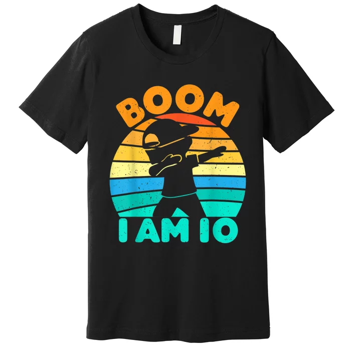 Boom I'm 10 Years Old 10th Birthday Party Dabbing K.i.d.s Boys Premium T-Shirt