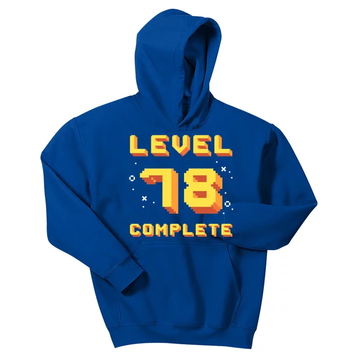 Born In 1943 Level 78 Complete 78th Birthday Retro Gaming Gift Kids Hoodie