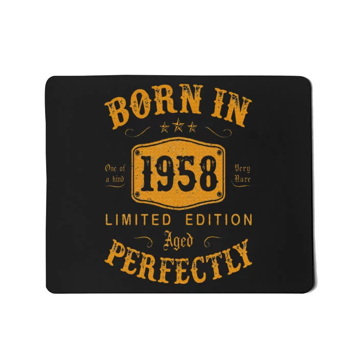 Born In 1958 65 Years Old 65th Birthday Gifts Mousepad