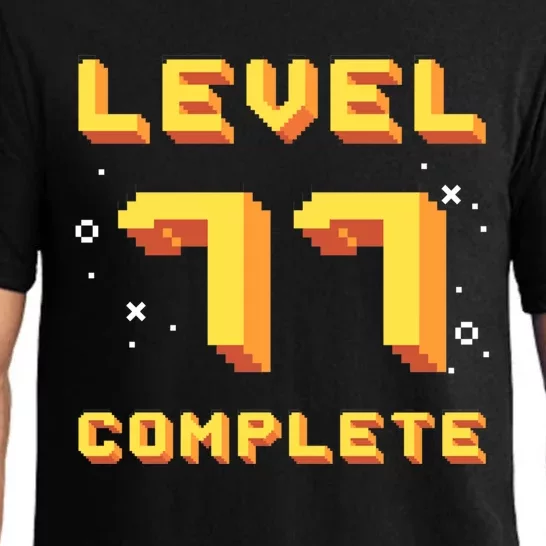 Born In 1944 Level 77 Complete 77th Birthday Retro Gaming Great Gift Pajama Set