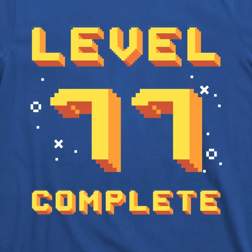 Born In 1944 Level 77 Complete 77th Birthday Retro Gaming Great Gift T-Shirt