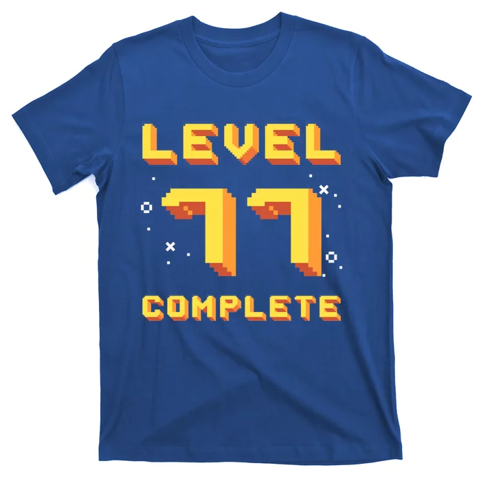 Born In 1944 Level 77 Complete 77th Birthday Retro Gaming Great Gift T-Shirt