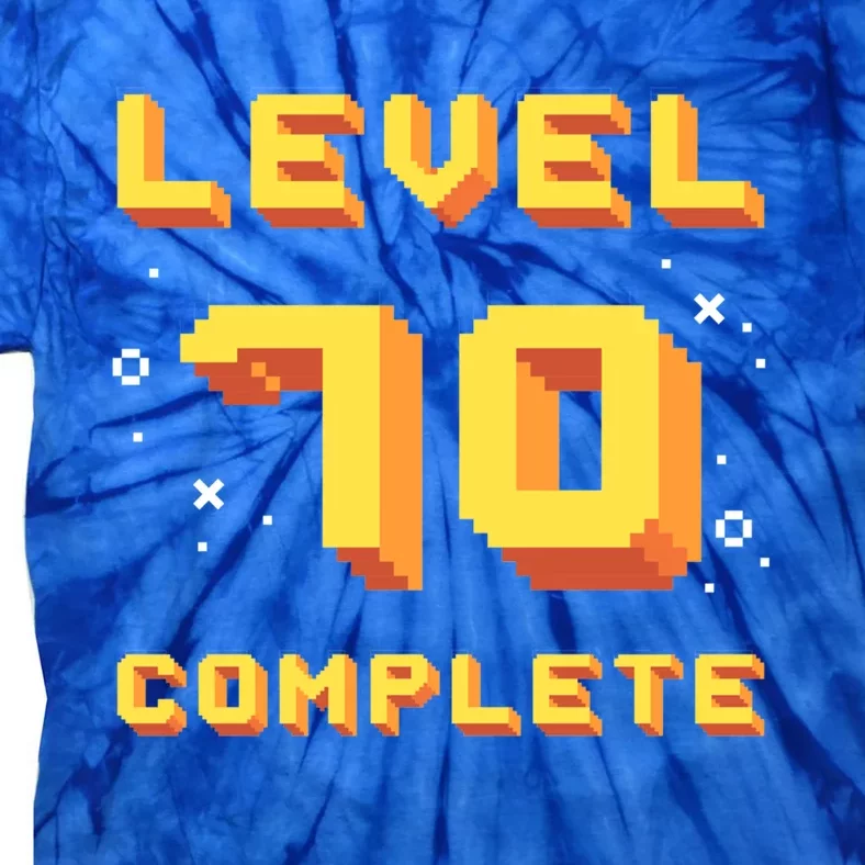 Born In 1951 Level 70 Complete 70th Birthday Retro Gaming Gift Tie-Dye T-Shirt