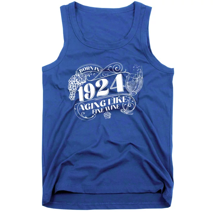 Born In 1924 100th Birthday Aging Like Fine Wine Tank Top